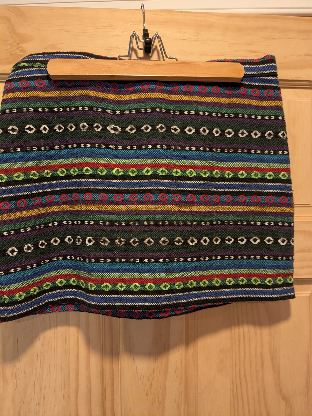 Double Zero Multicolor Striped Mini Skirt - Black Base